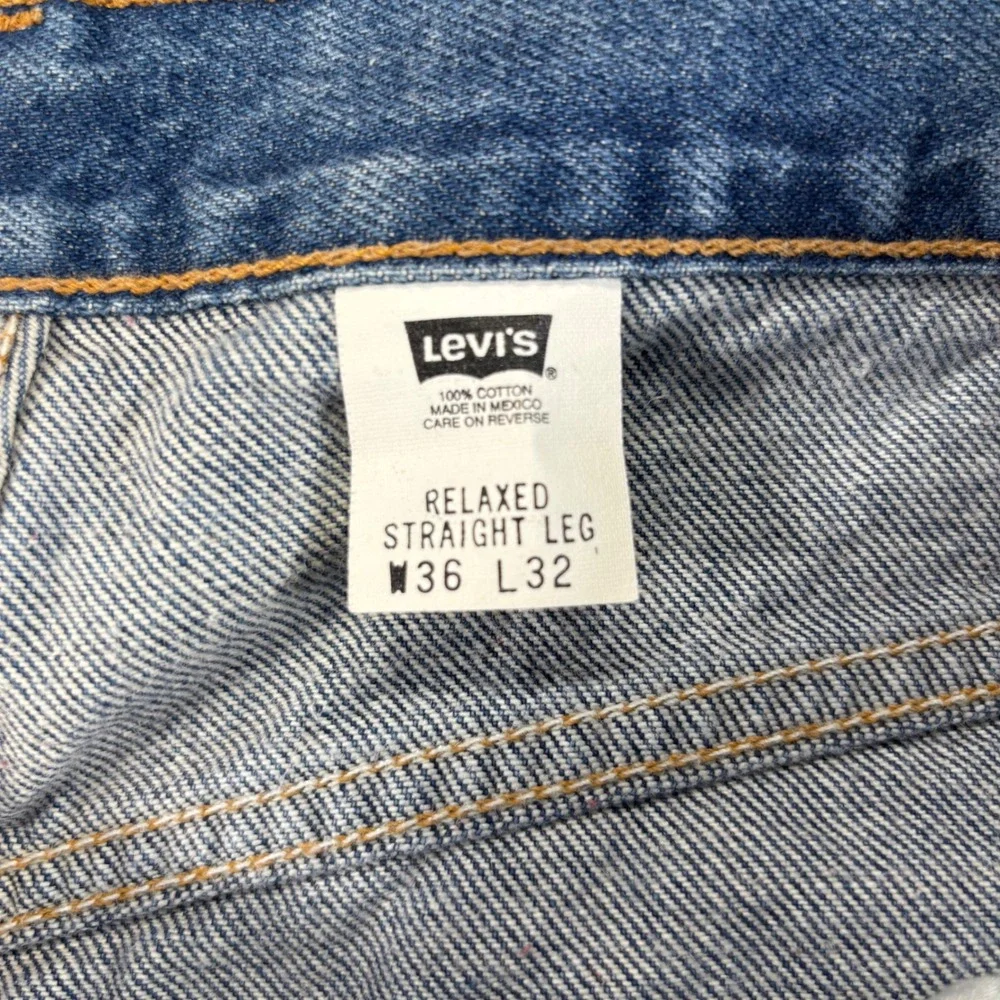 Levi's‎ 378 Y2K 2001 Relaxed Straight leg Jeans Mens 36x32 Blue Good Faded